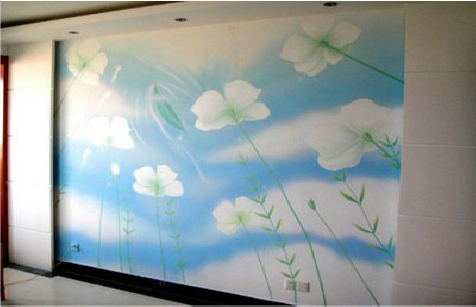 兴国画墙绘怎么画好白云的蓬松感？