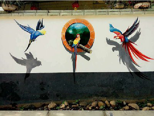 兴国视觉错位-3D墙绘设计