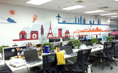 兴国教你设计办公室墙绘的方法。