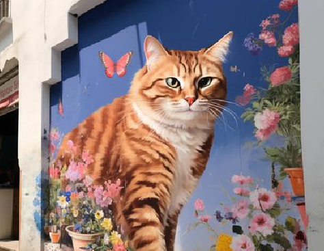 兴国自己绘制有个性的手绘墙