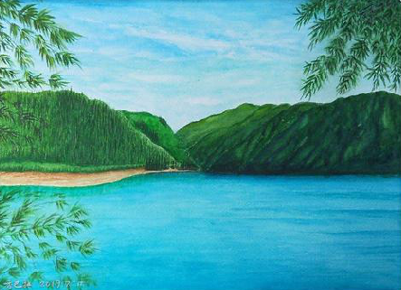 兴国在墙绘中，如何绘画绿水青山？